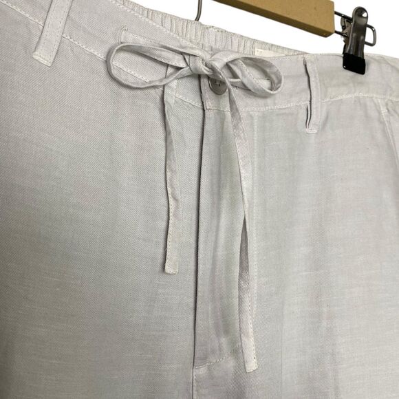 AG Adriano Goldschmied Linen Pants Mens 32 Beige Trouser Coastal Beach Preppy - Picture 7 of 14